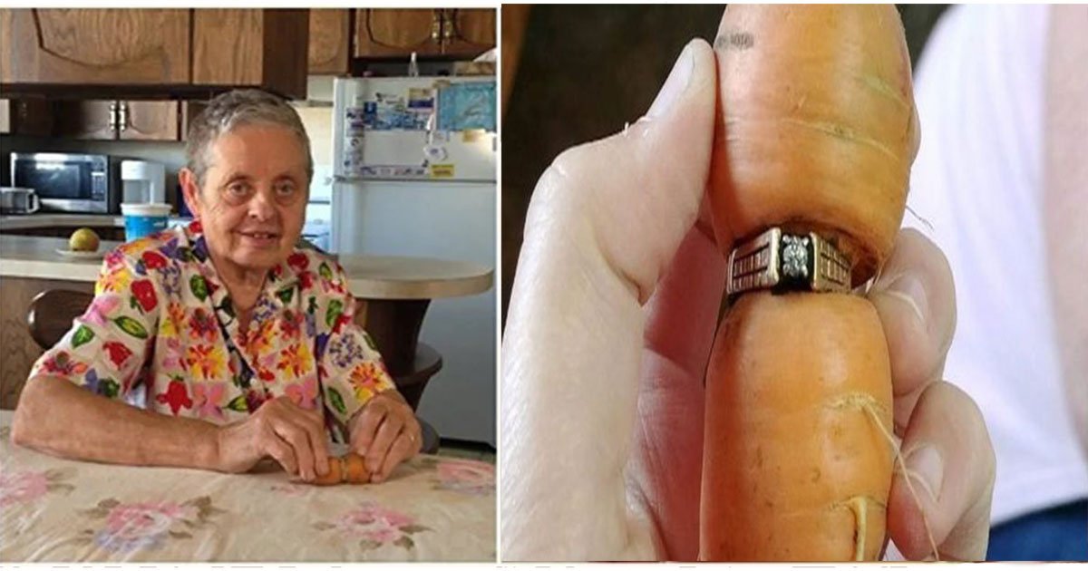 Lost diamond ring astonishingly found on a carrot